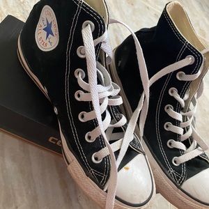 Black high top sneakers